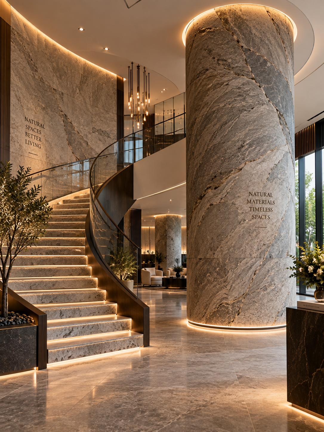 Stairs and Curved Columns Application